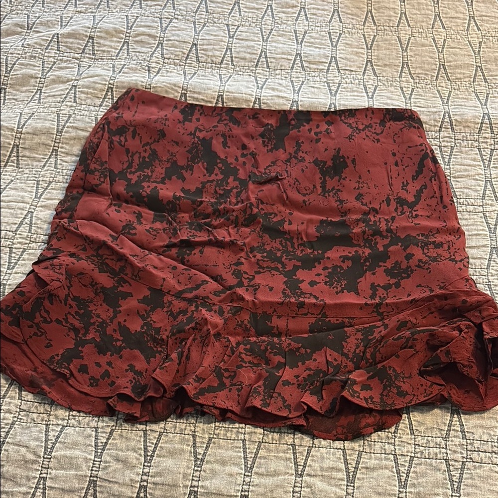 Elegant Red and Black Women's Skirt